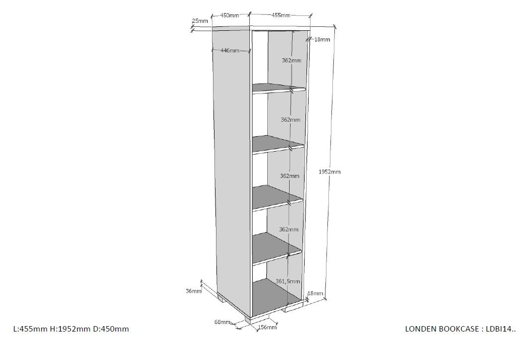 Kinderzimmer London 7-teilig Set Anthrazit, 2 15
