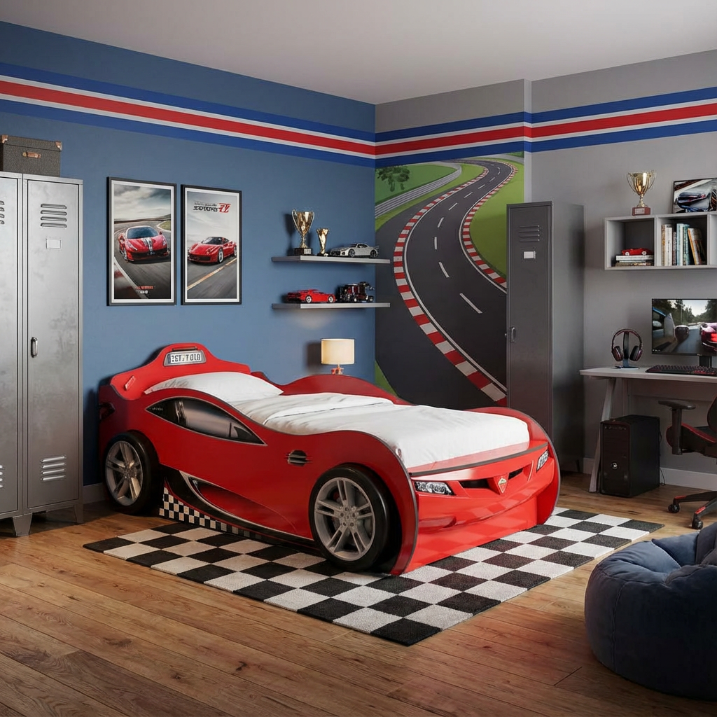 Autobett Coupe für 2  Rot 3