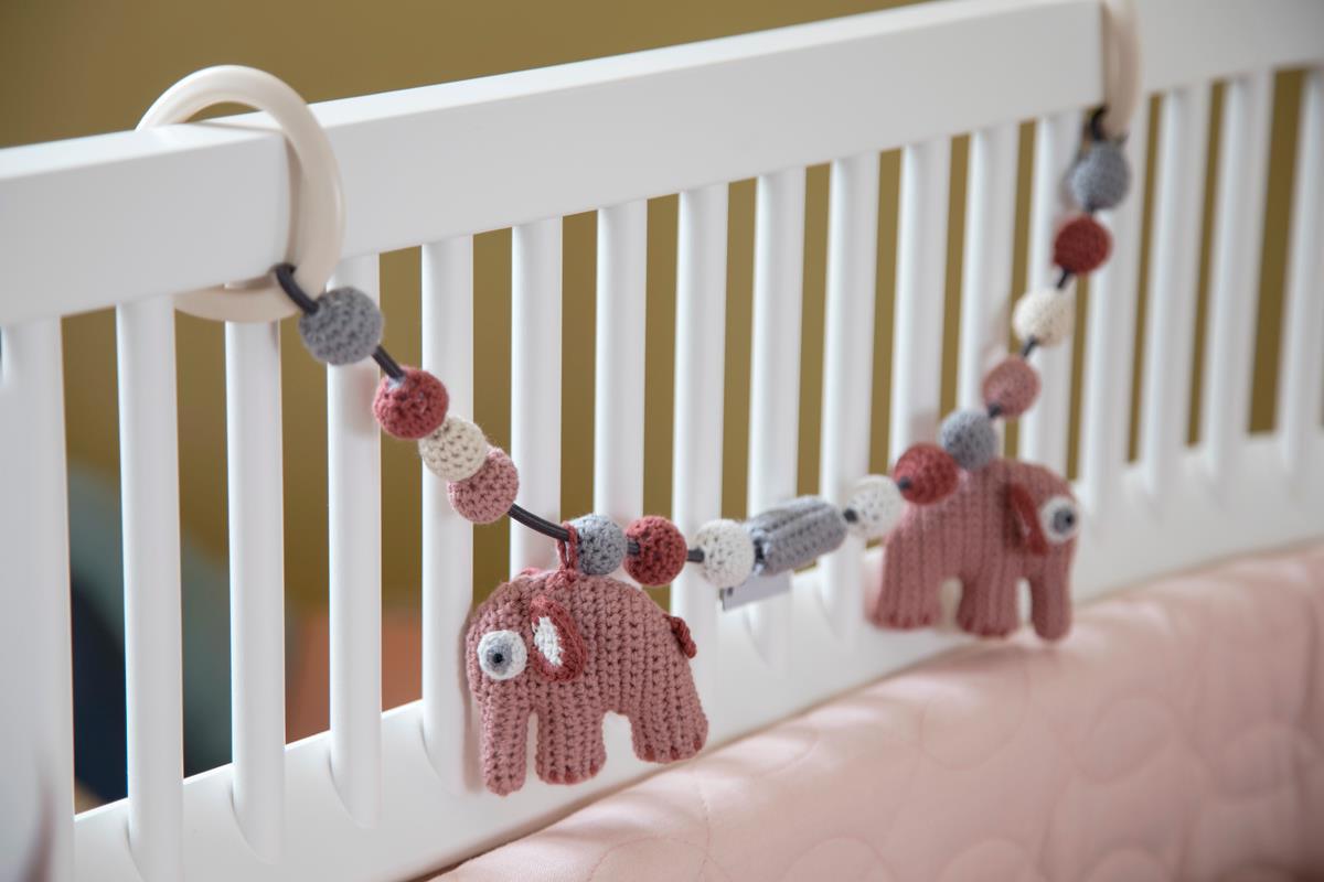 Kinderwagenkette Elefant Fanto Pink #2