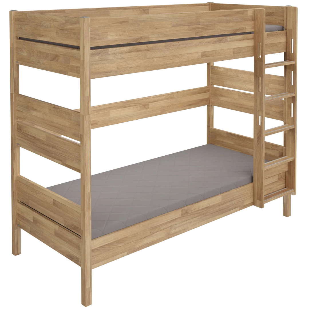 Hohes Etagenbett Sten Holz, mit gerader Leiter