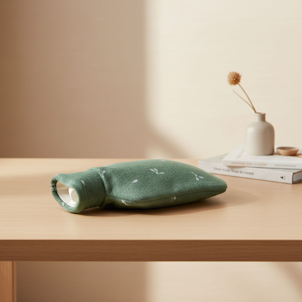 Gummibettflasche mit Bezug 185 Green Botanic #2