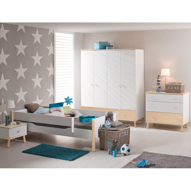 Kleiderschrank Ylvie 4-türig Holz 9