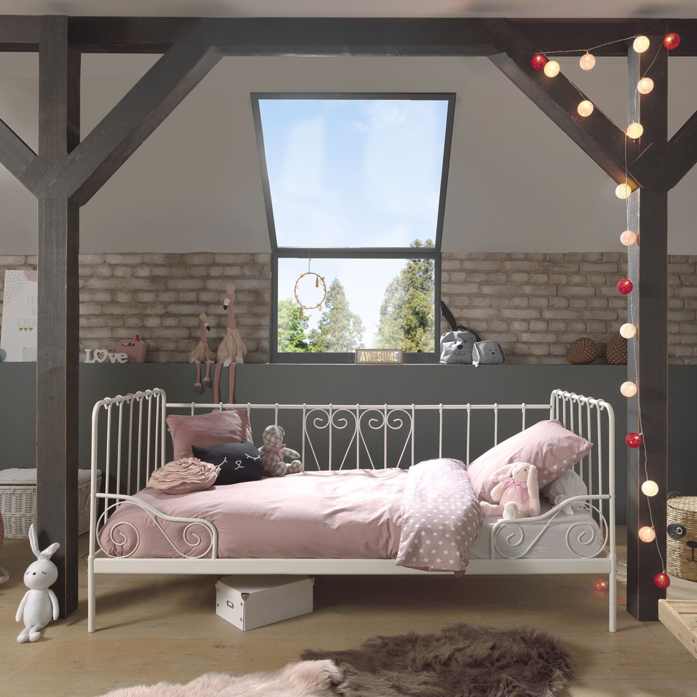 Kojen-Metallbett Alice Weiss #2