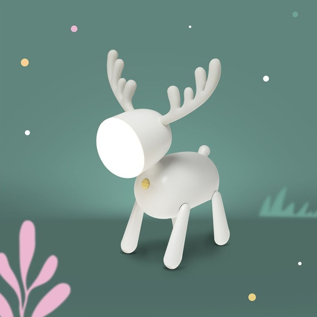 Lampe Hirsch Weiss 5