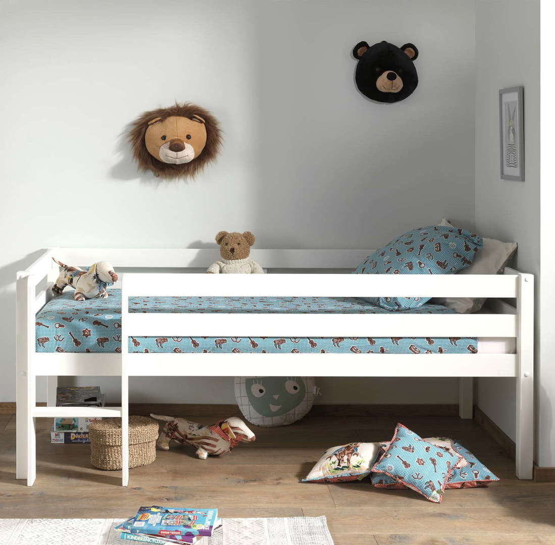 Bett Pino mit Leiter Weiss #2