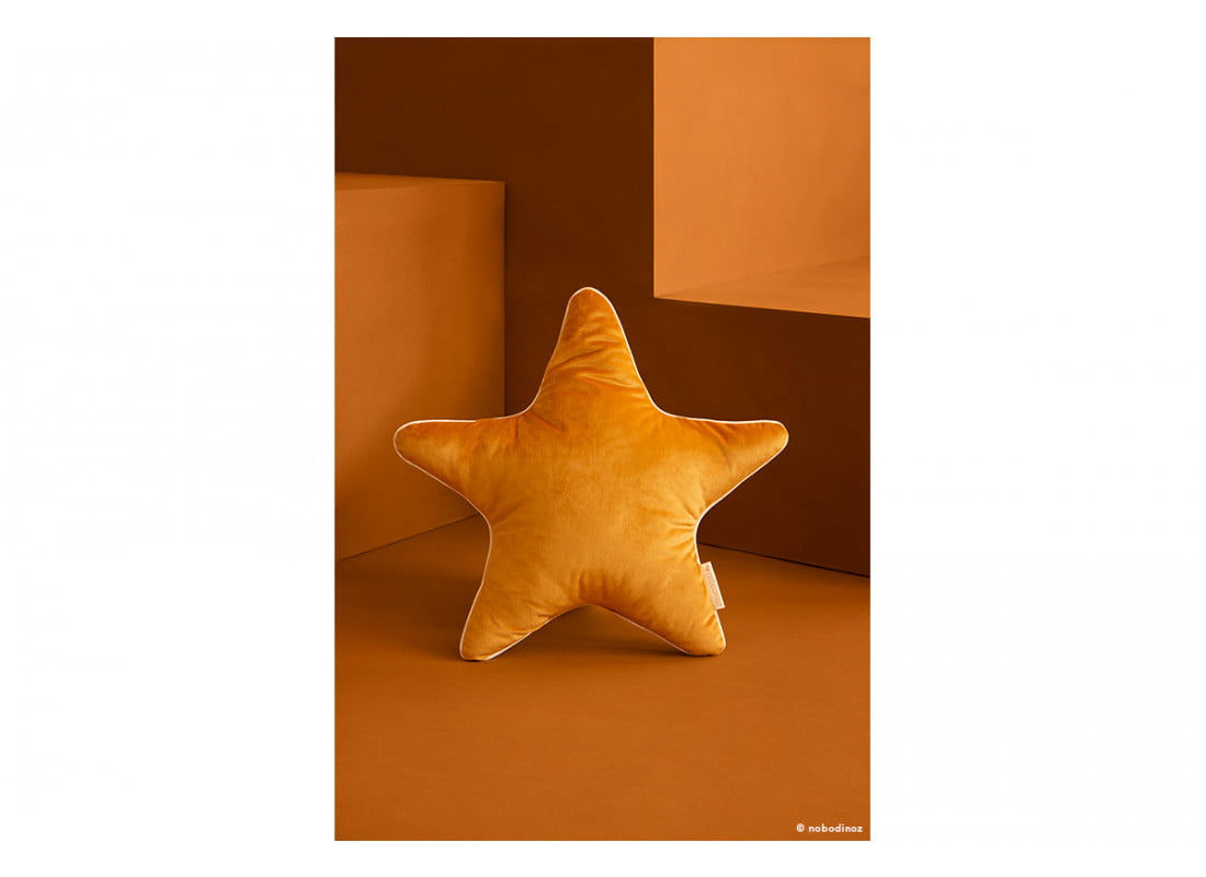 Dekokissen Stern Aristote Velvet Farniente Gelb 4