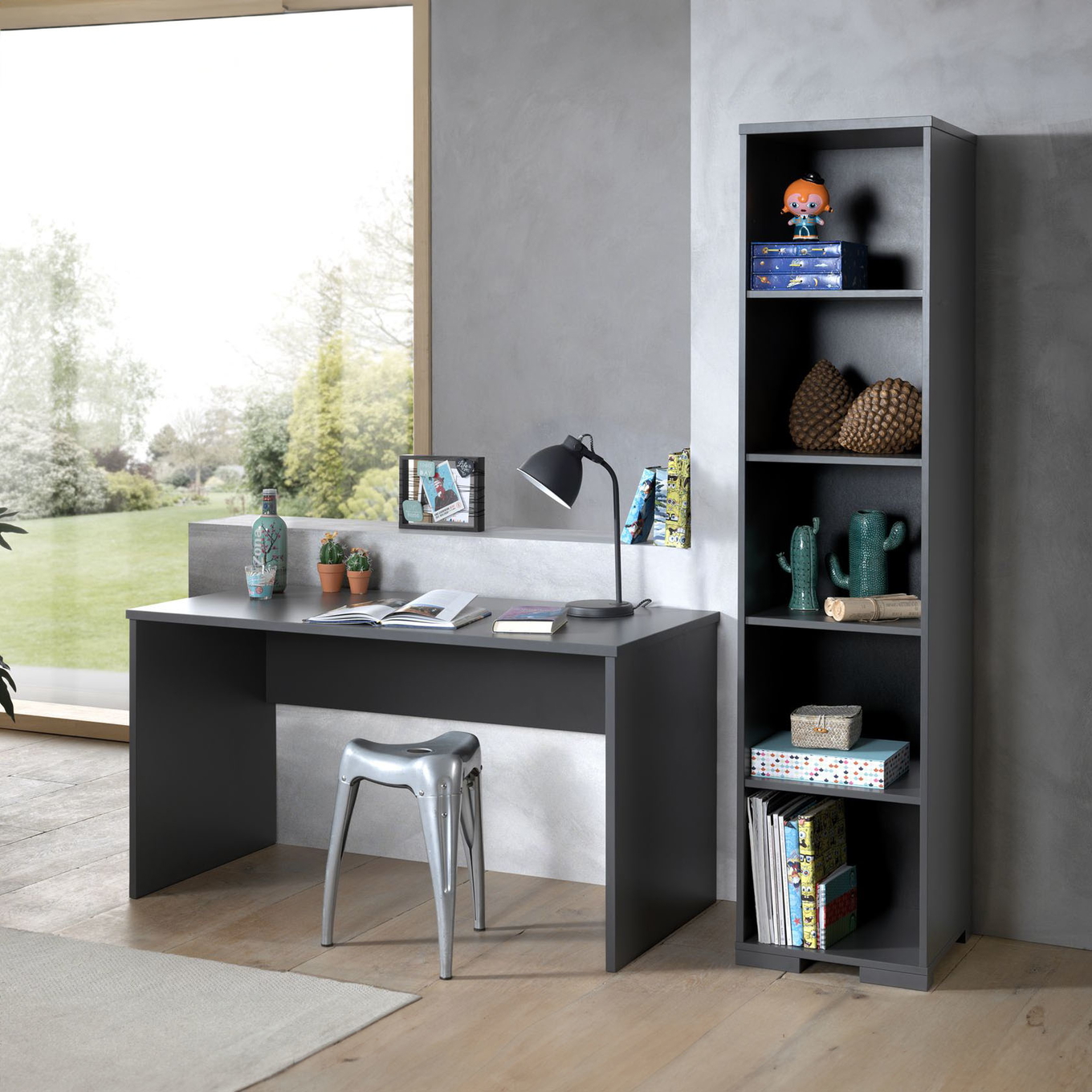 Schreibtisch London 2-teilig Set Anthrazit #2