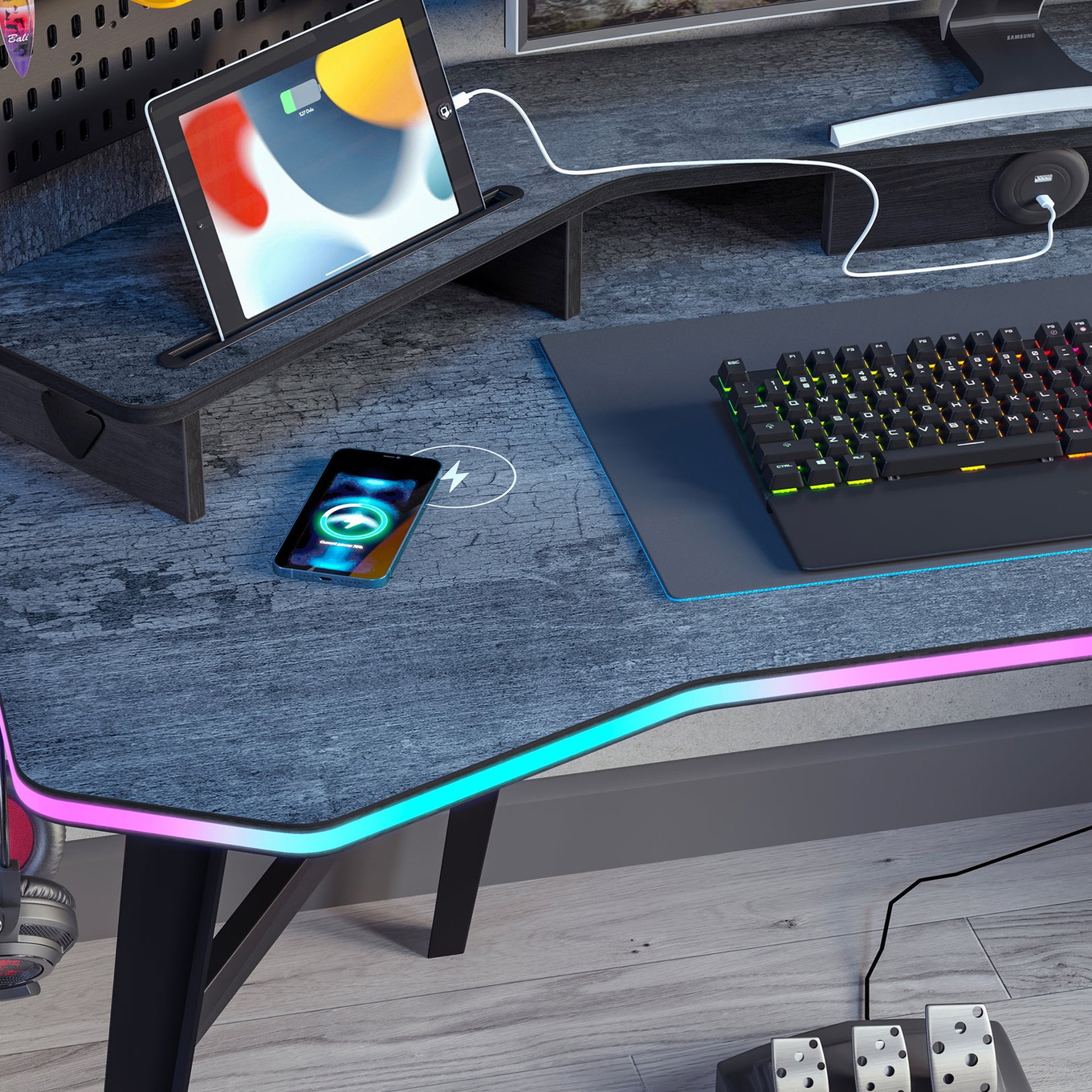 Schreibtisch Gaming Dark Metal 5