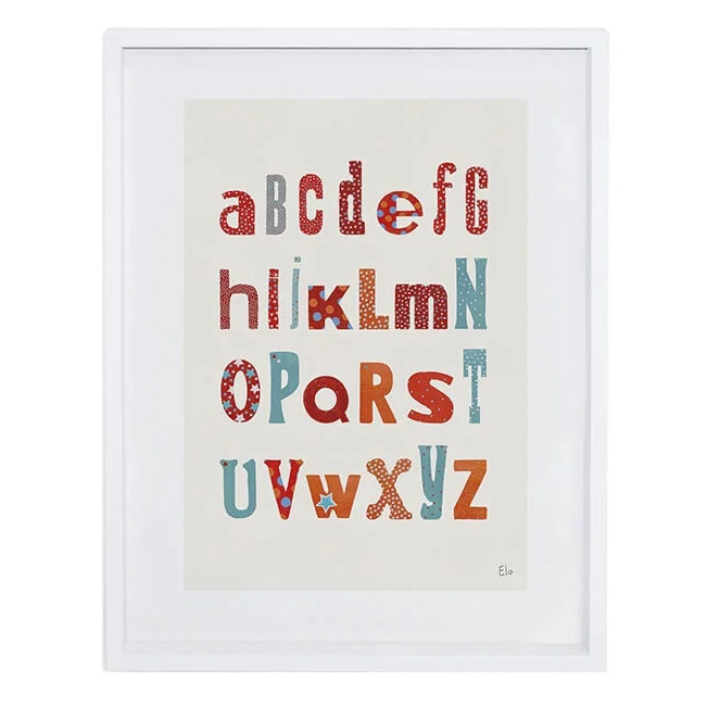 Poster Trampolini ABC mit Rahmen