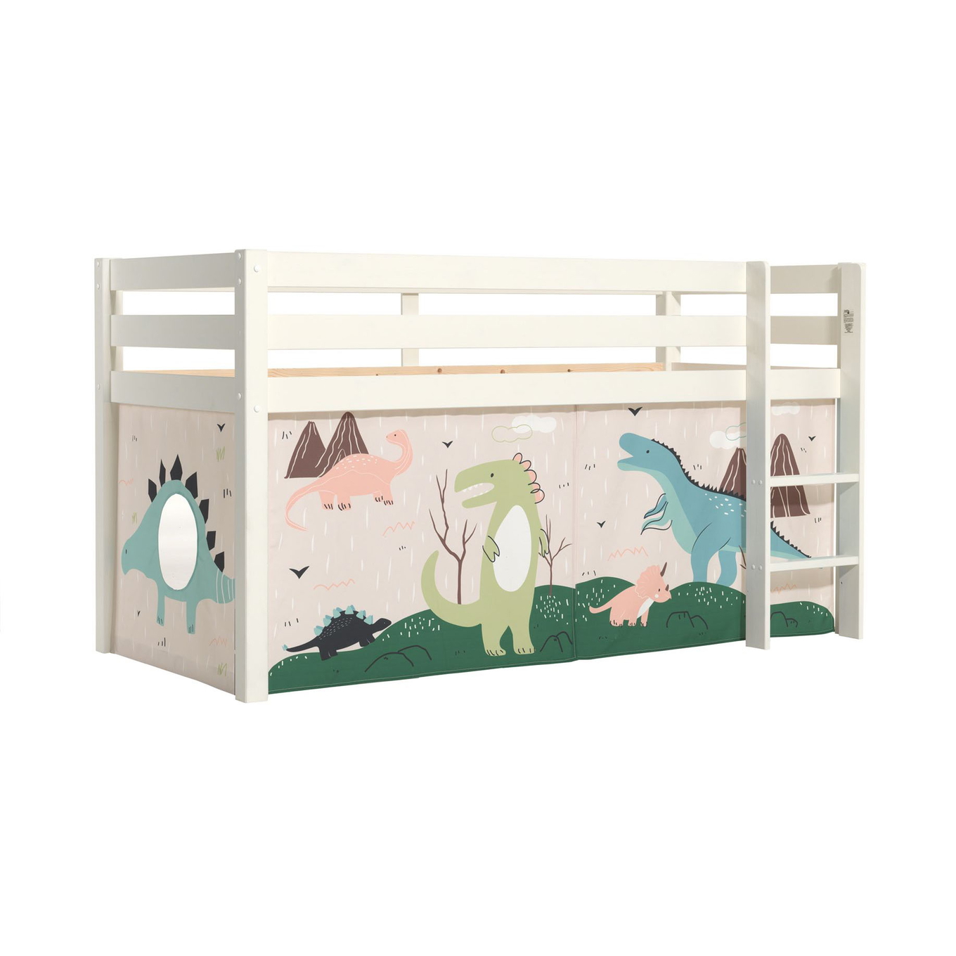 Halbhohes Bett Dino Weiss