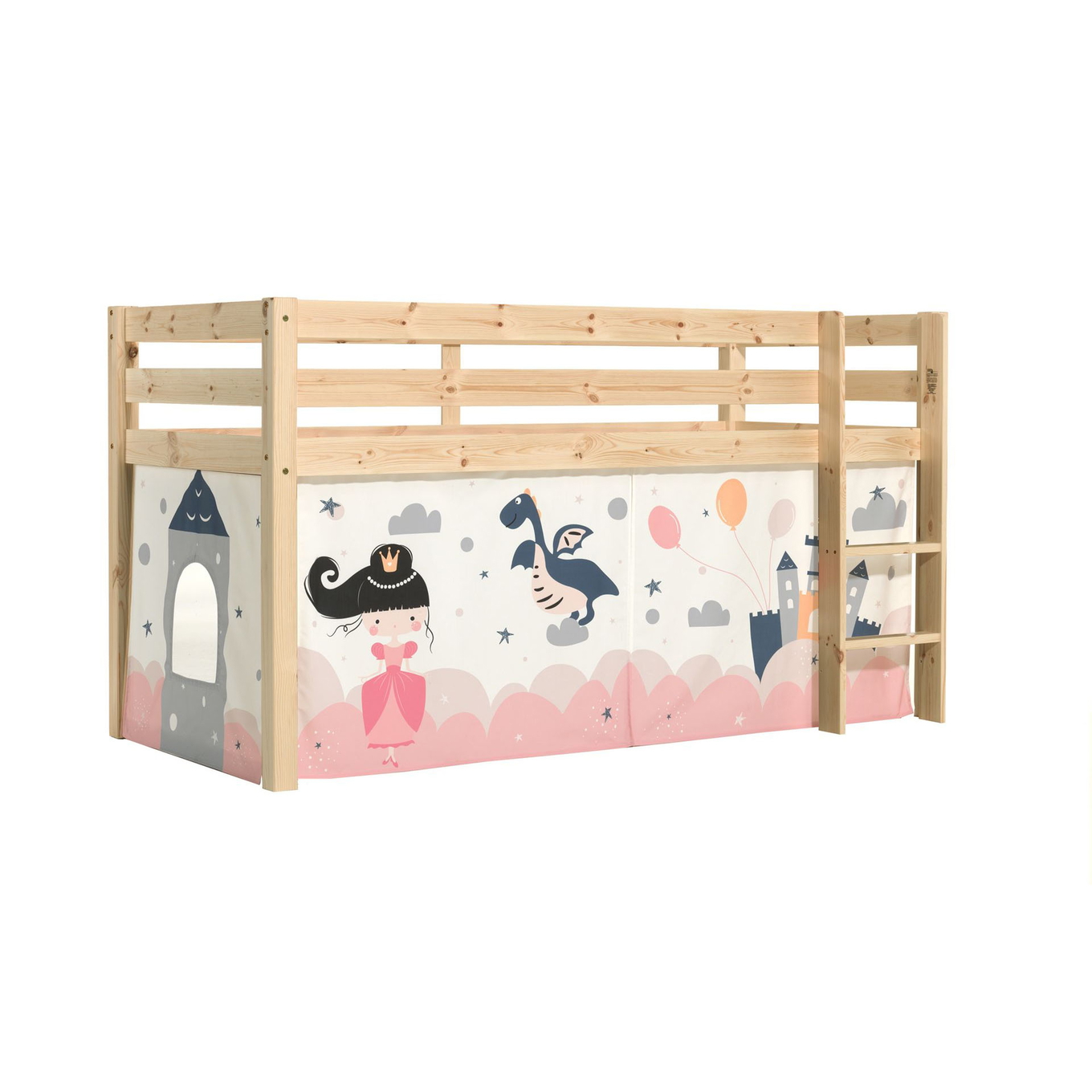 Halbhohes Bett Princess Sophie Holz