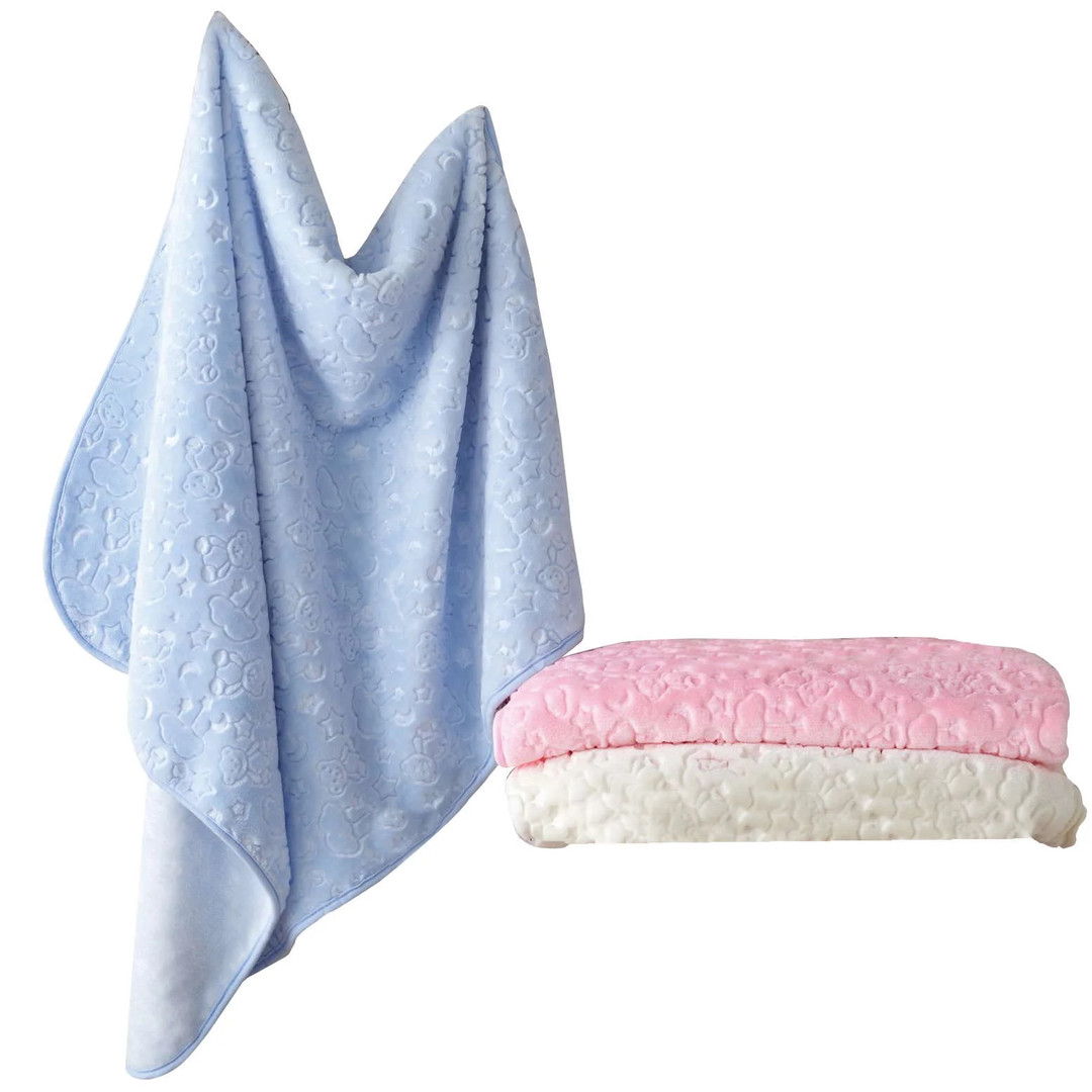 Babydecke Emboss Rosa