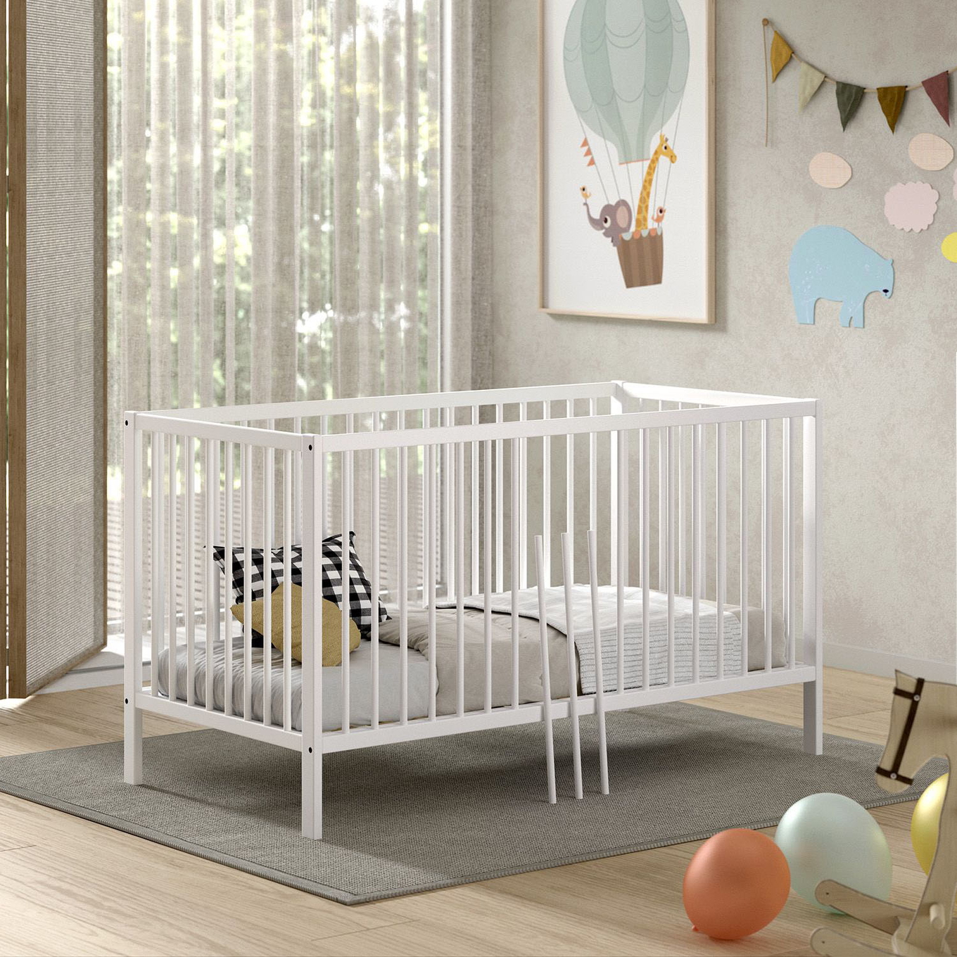 Babybett Dino 70 Weiss #2