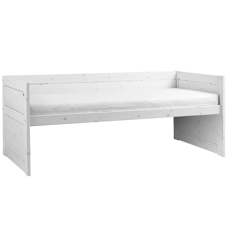 Kojenbett Deluxe Lattenrost, Weiss lasiert