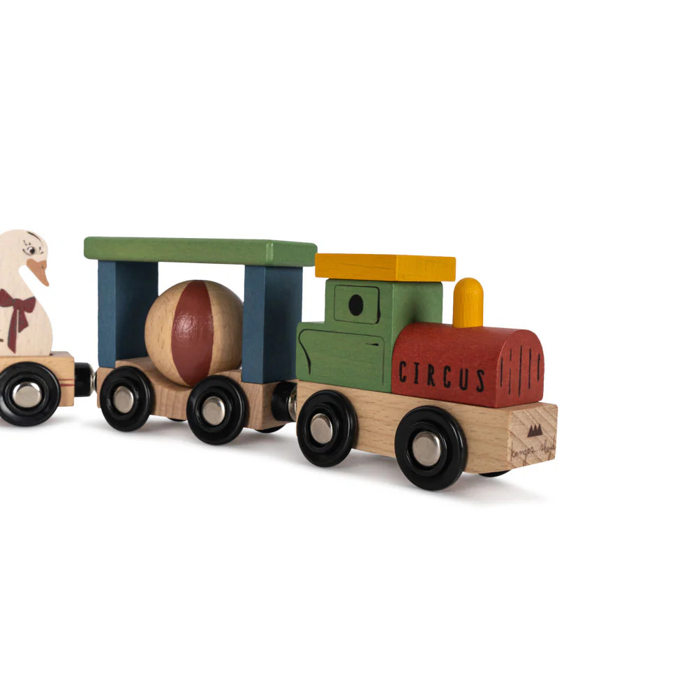 Holztiereisenbahn mit Tieren FSC 4