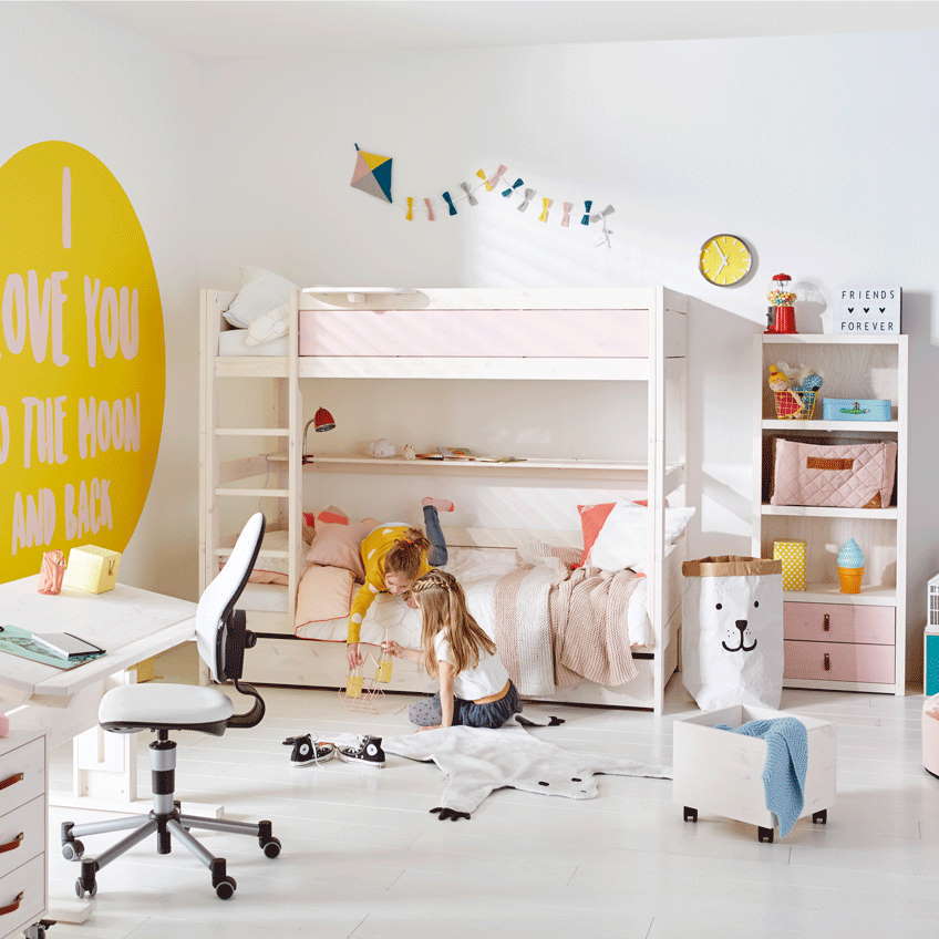 Etagenbett Lifetime Rollrost, Weiss lasiert #2