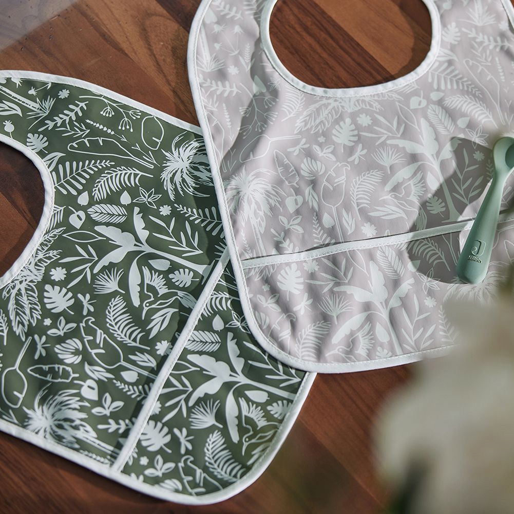 Lätzchen Botanical Leaf Green 2er Pack #2