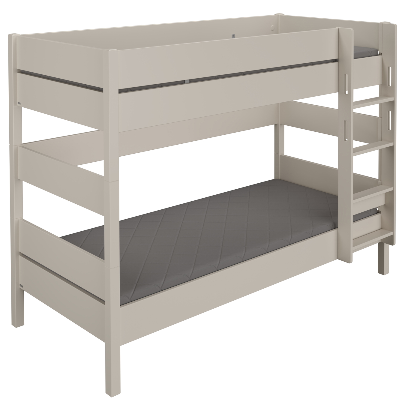 Etagenbett Tiago Beige, mit gerader Leiter, 90 x 200 cm