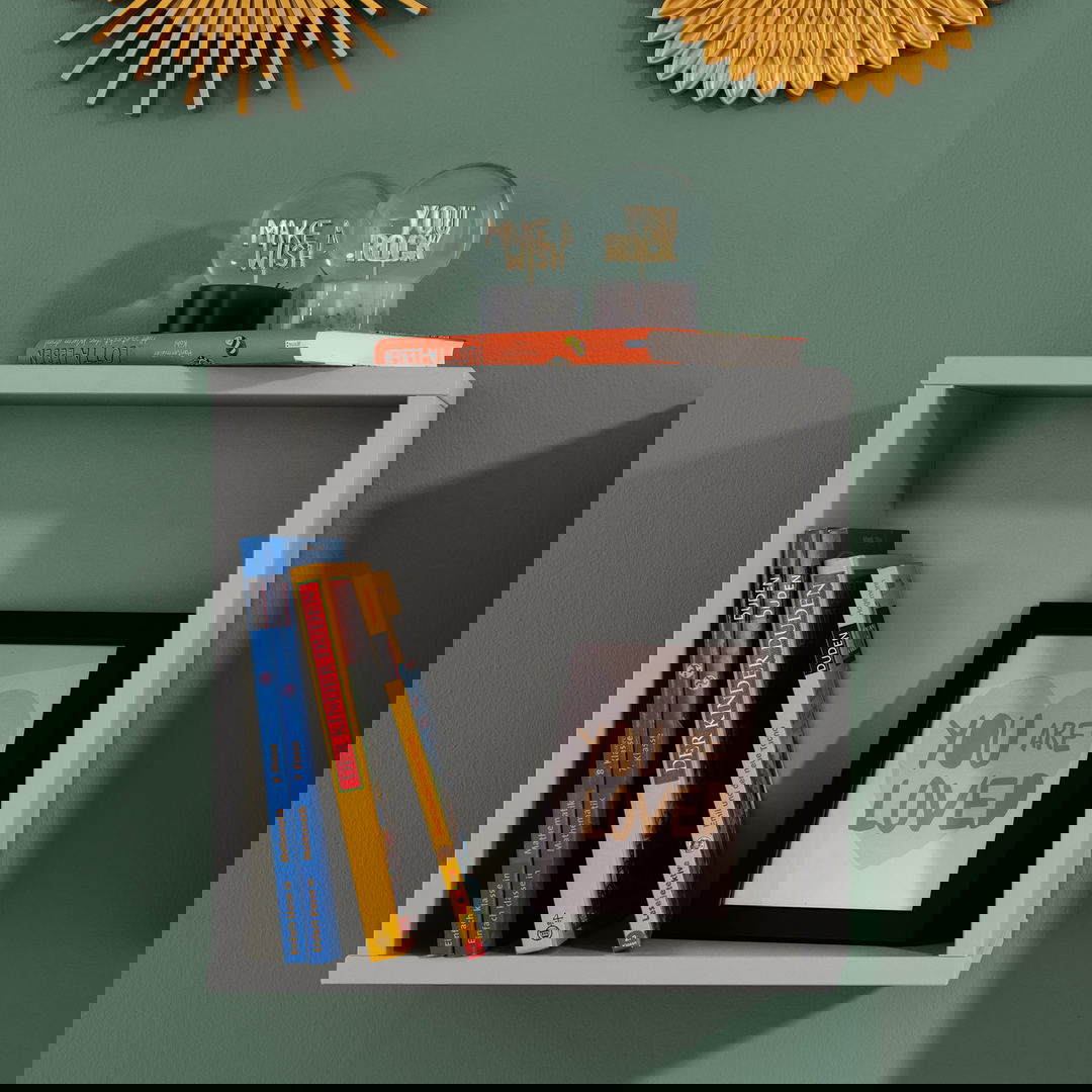 Wandregal Quadratisch Kieselgrau #2