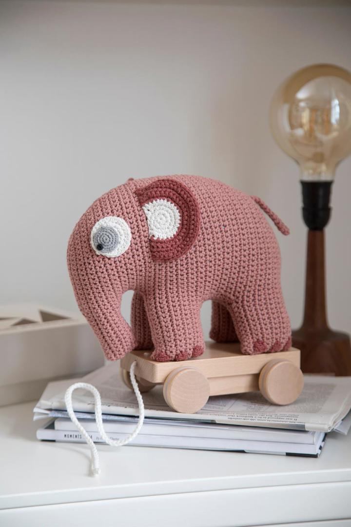 Häkel Nachziehtier Fanto Blüten Pink #2