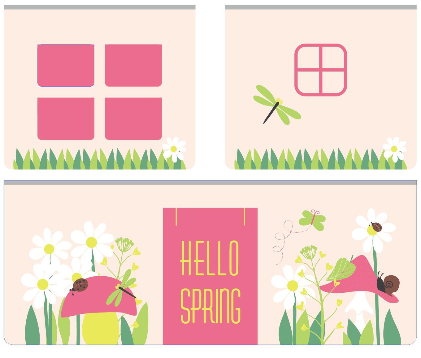 Halbhohes Bett Pino Spring Weiss, mit Spielvorhang 4