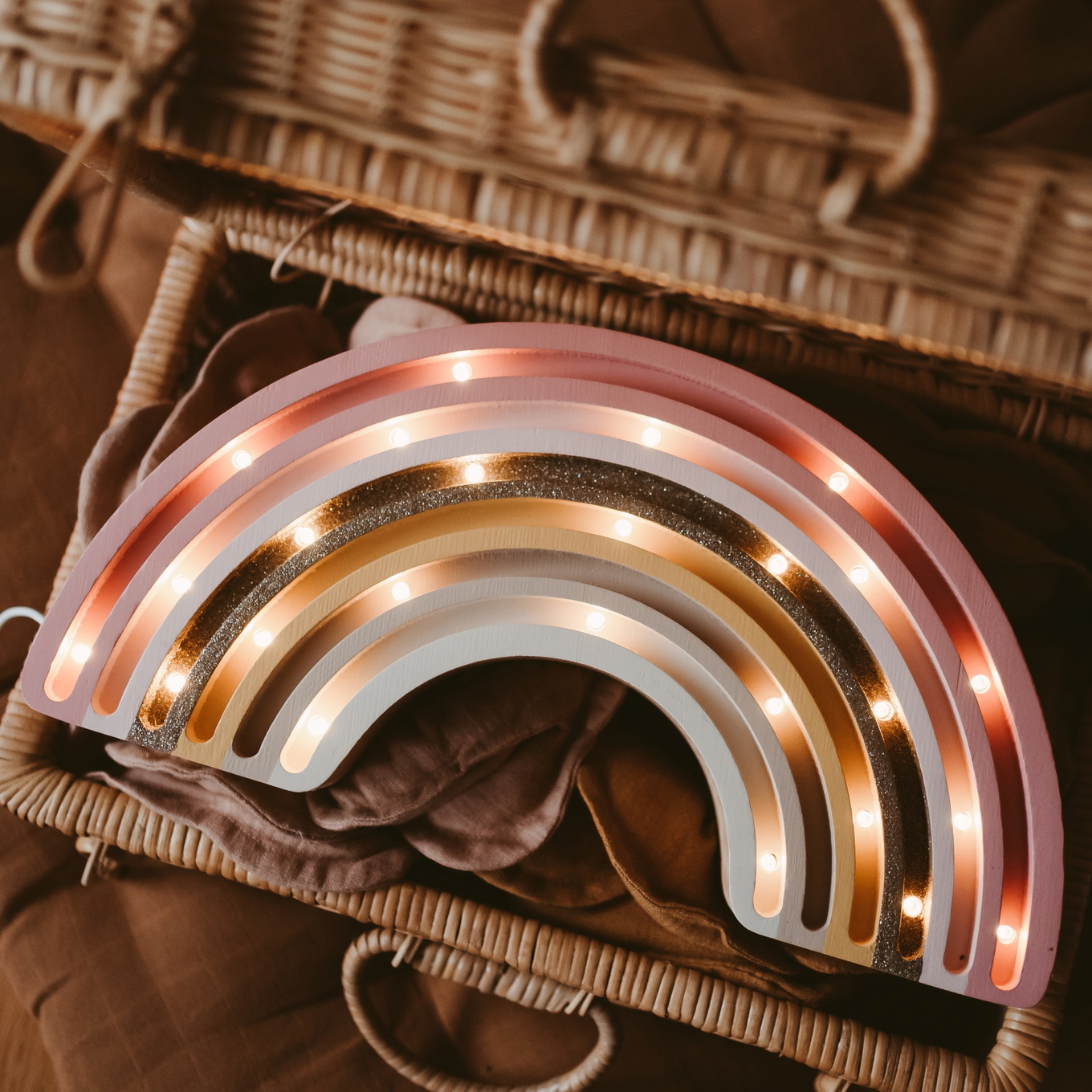 Nachtlampe Rainbow Golden Rose #2