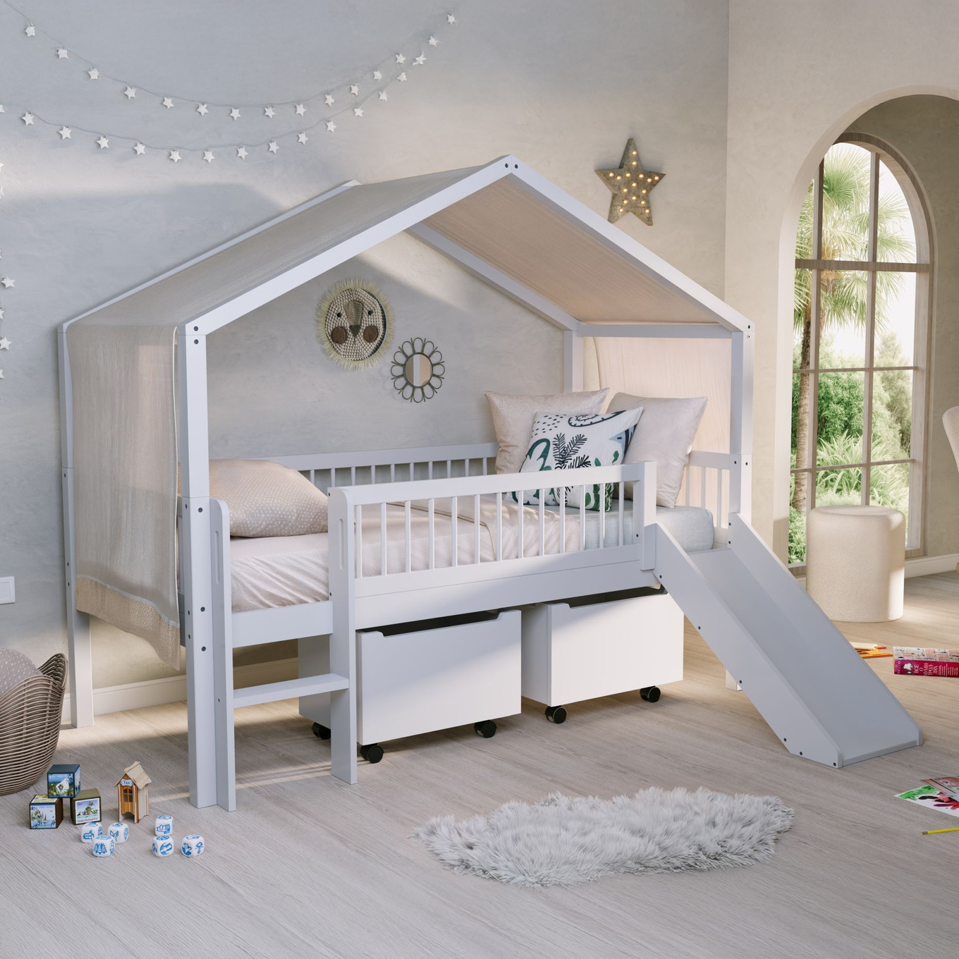 Hausbett Forrest mit Rutsche 4-teilig Set #2