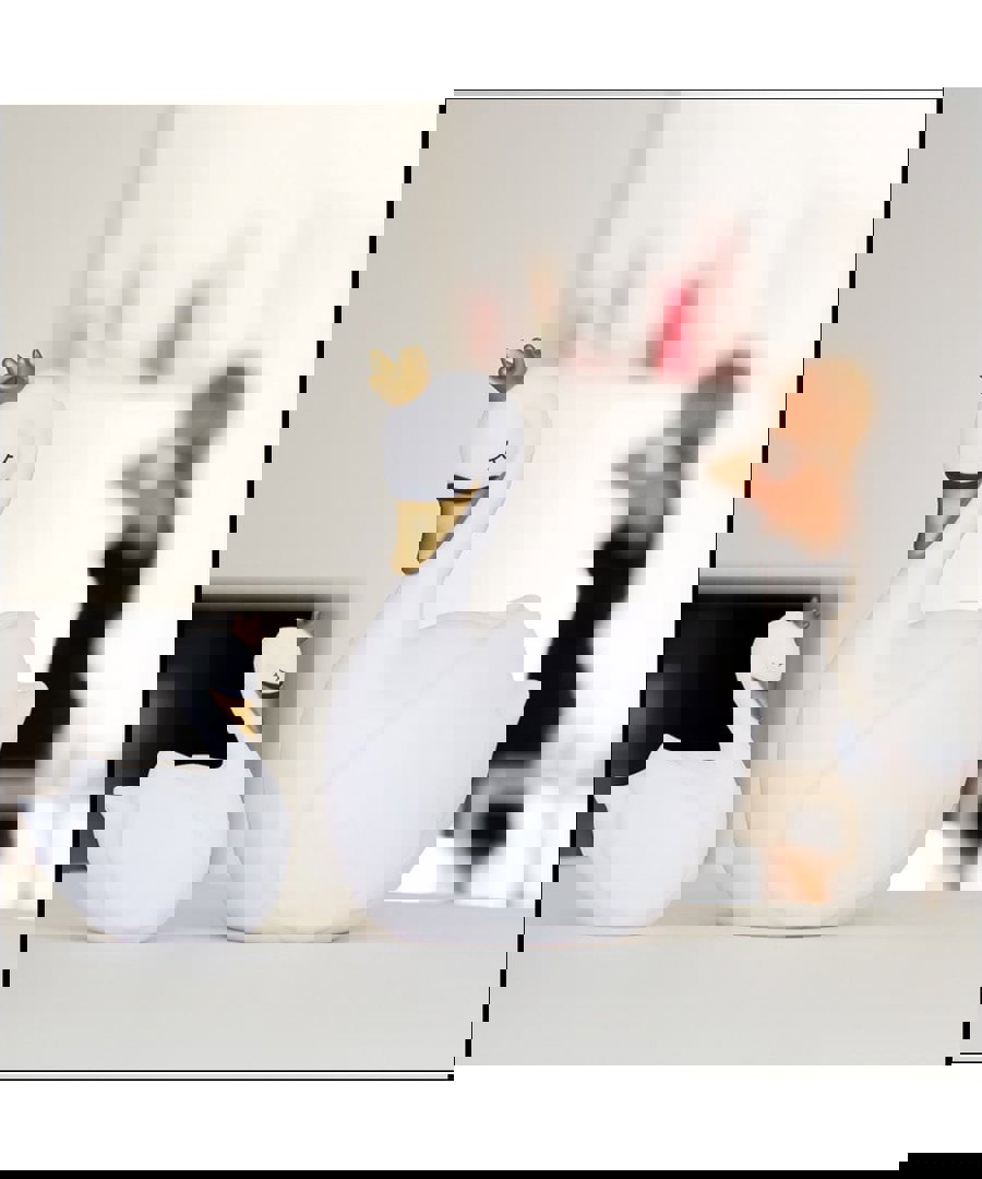 Nachtlampe Schwan LED Weiss Gross 3