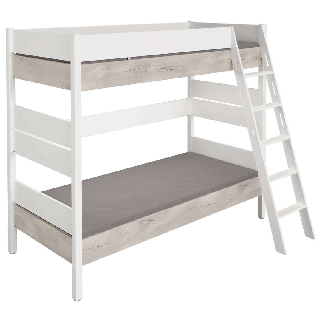 Hohes Etagenbett Kira Nautik mit Schrägleiter, 90 x 200 cm