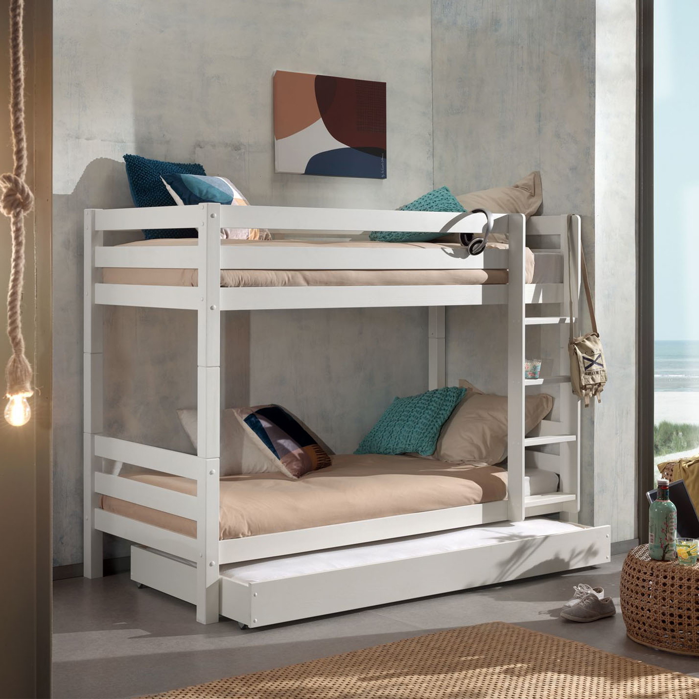 Etagenbett Pino Hoch inkl. Ausziehkasten Weiss #2