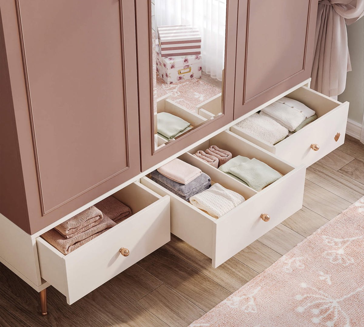 Kleiderschrank Elegance 3-türig mit Spiegel 5