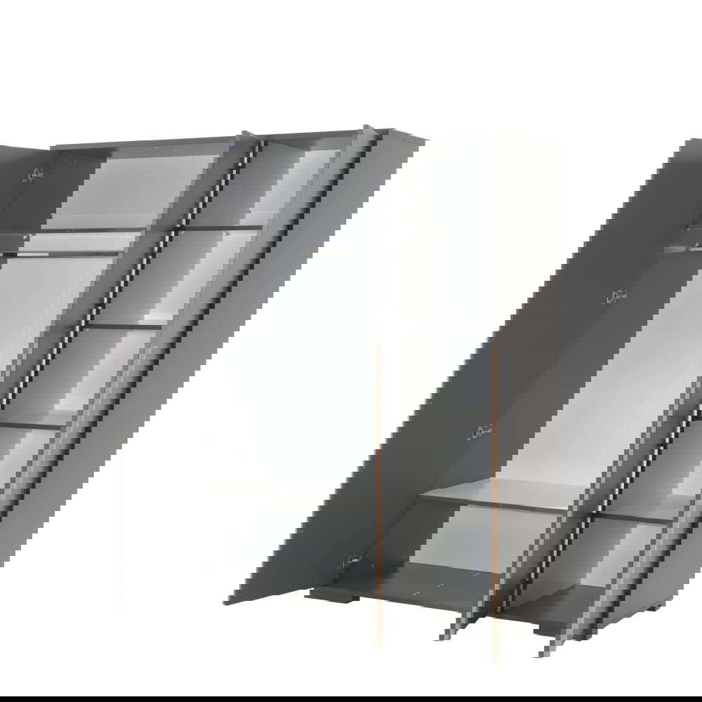 Kleiderschrank London Anthrazit, 3-türig 3