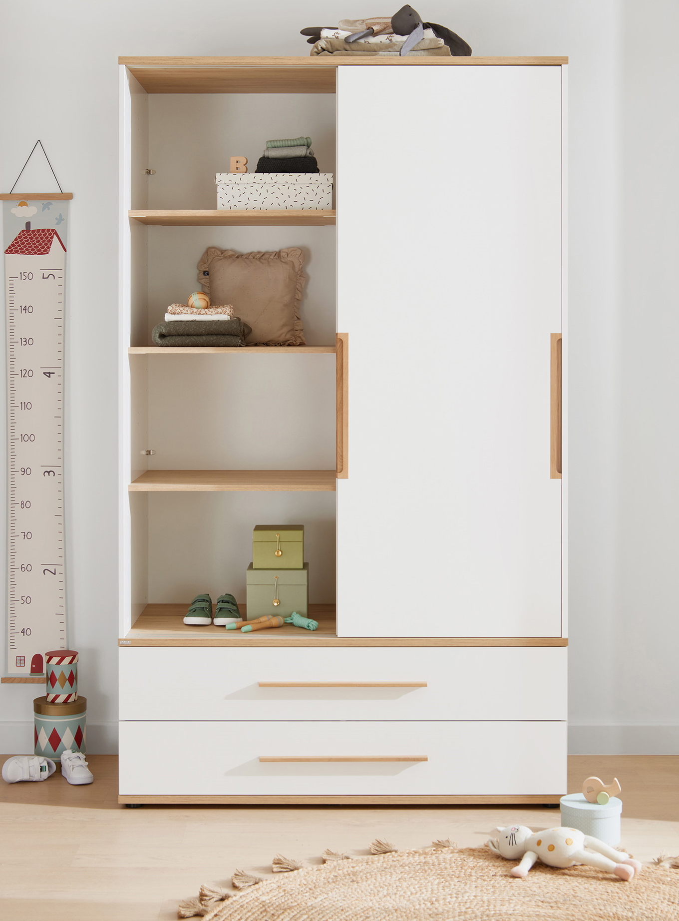 Kleiderschrank Yolanda Schmal, mit Schiebetür 4