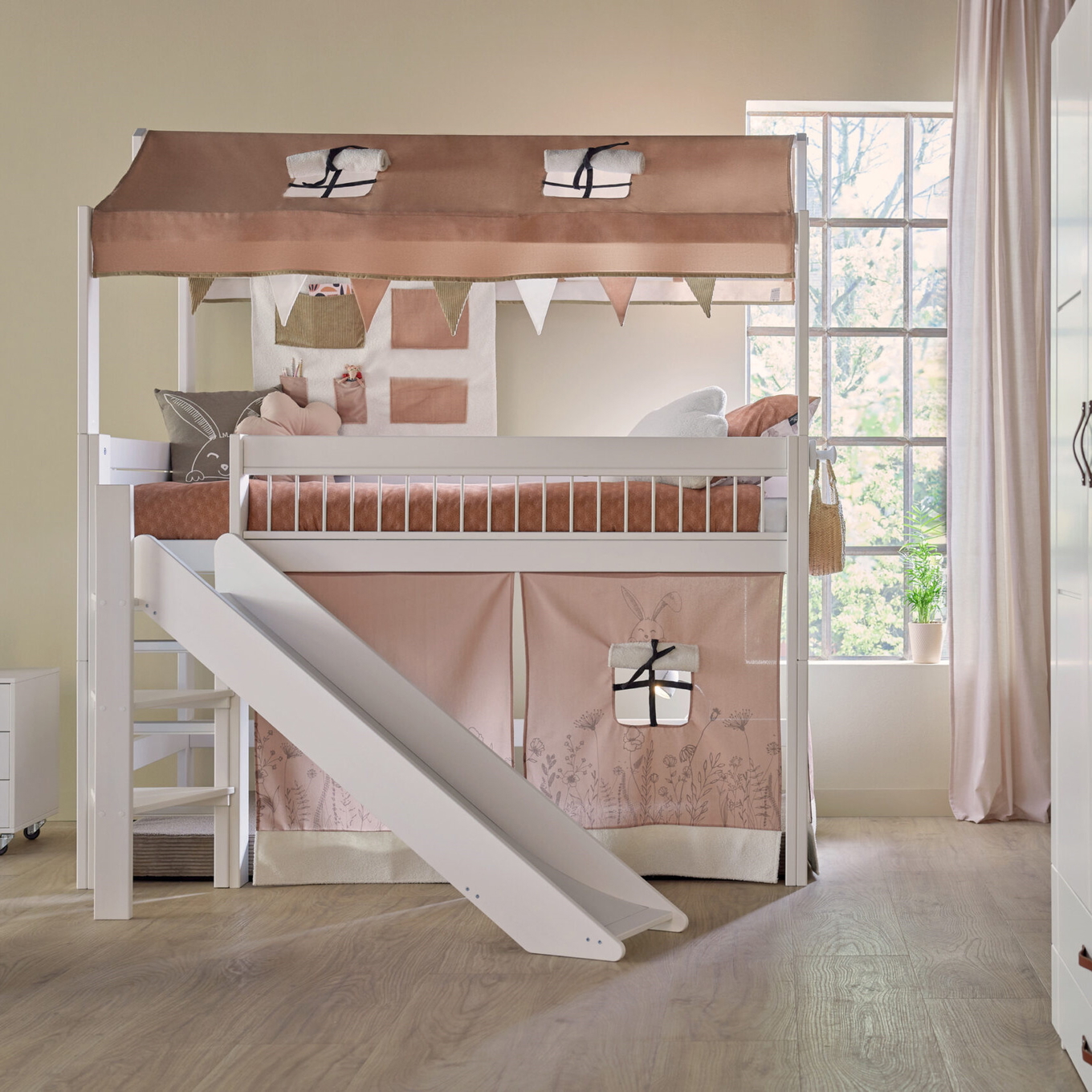 Stoffdach inkl. Girlande Happy Rabbit #2