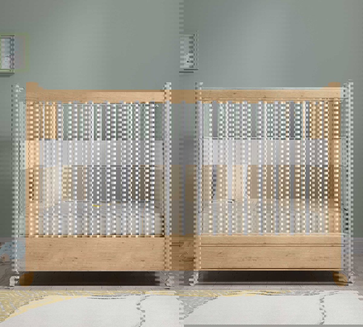 Babybett 2 in 1 Eiche #2