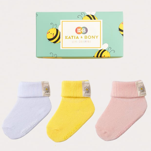 Socken Biene 3er Set 0-12 Monate