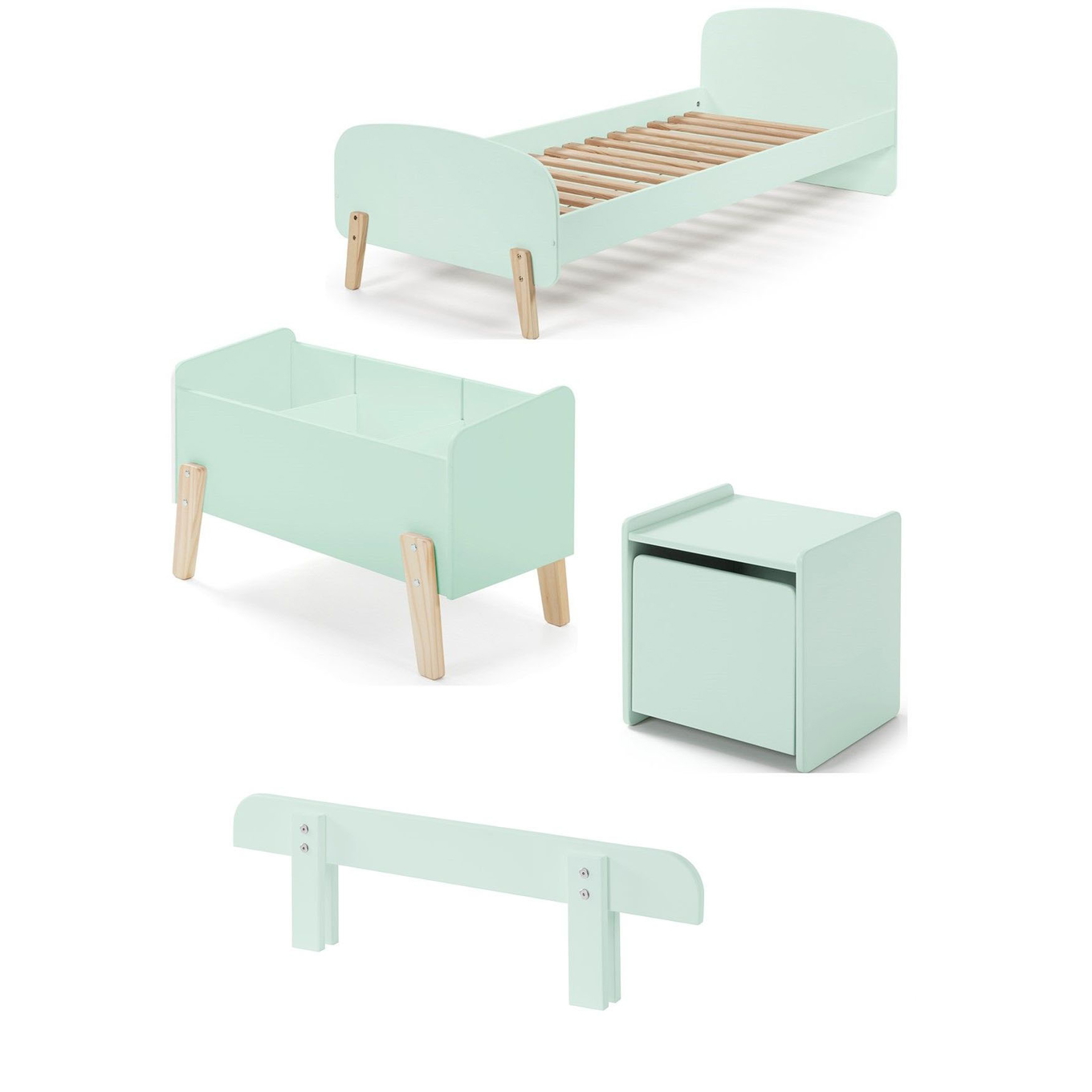 Kinderzimmer Kiddy 4-teilig Set B Mint