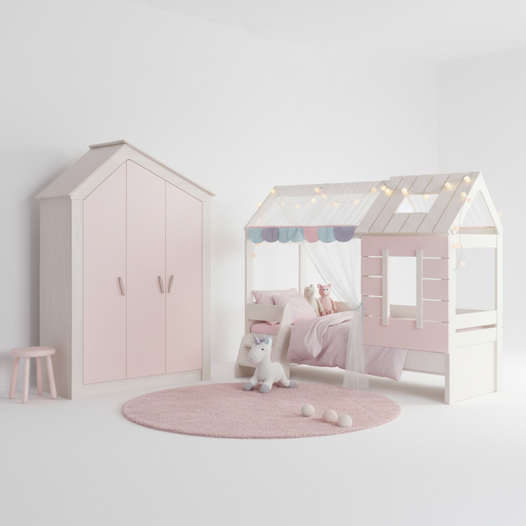 Abenteuerbett My House Pink 4