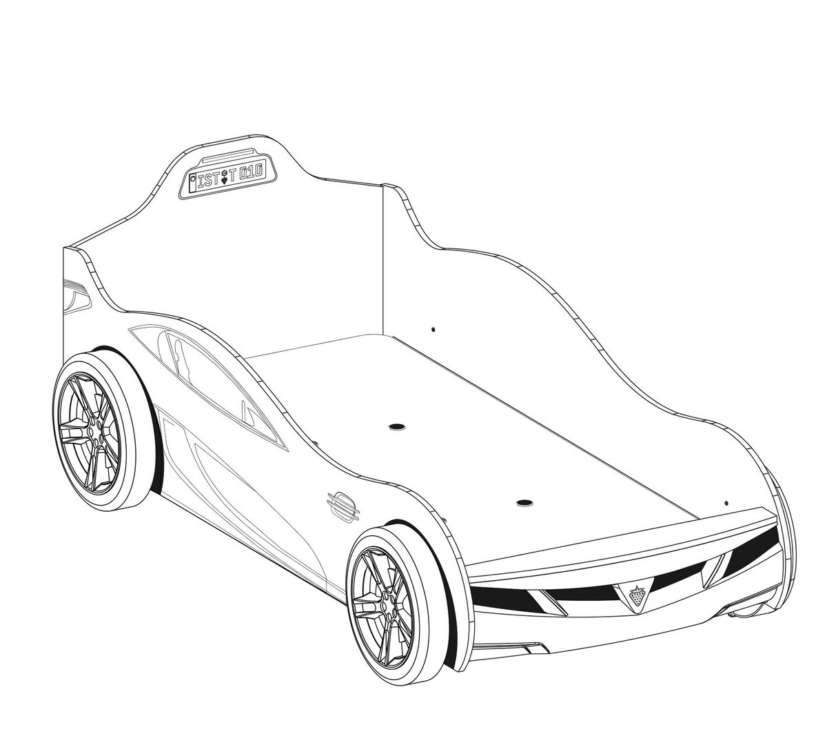 Autobett Coupe  Rot 9