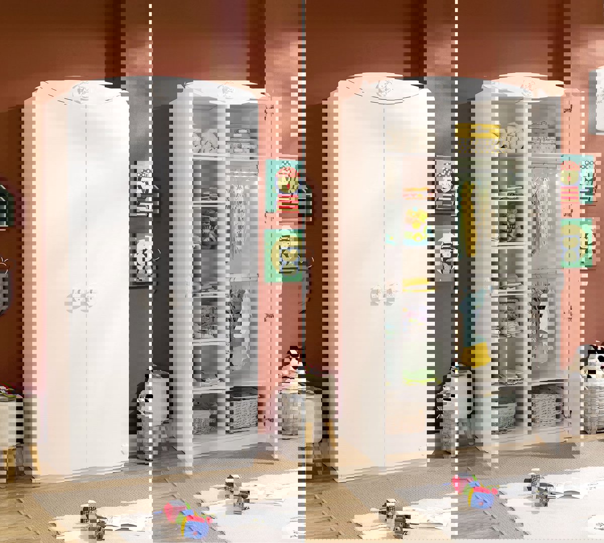 Kleiderschrank Baby Cotton 2-türig 4