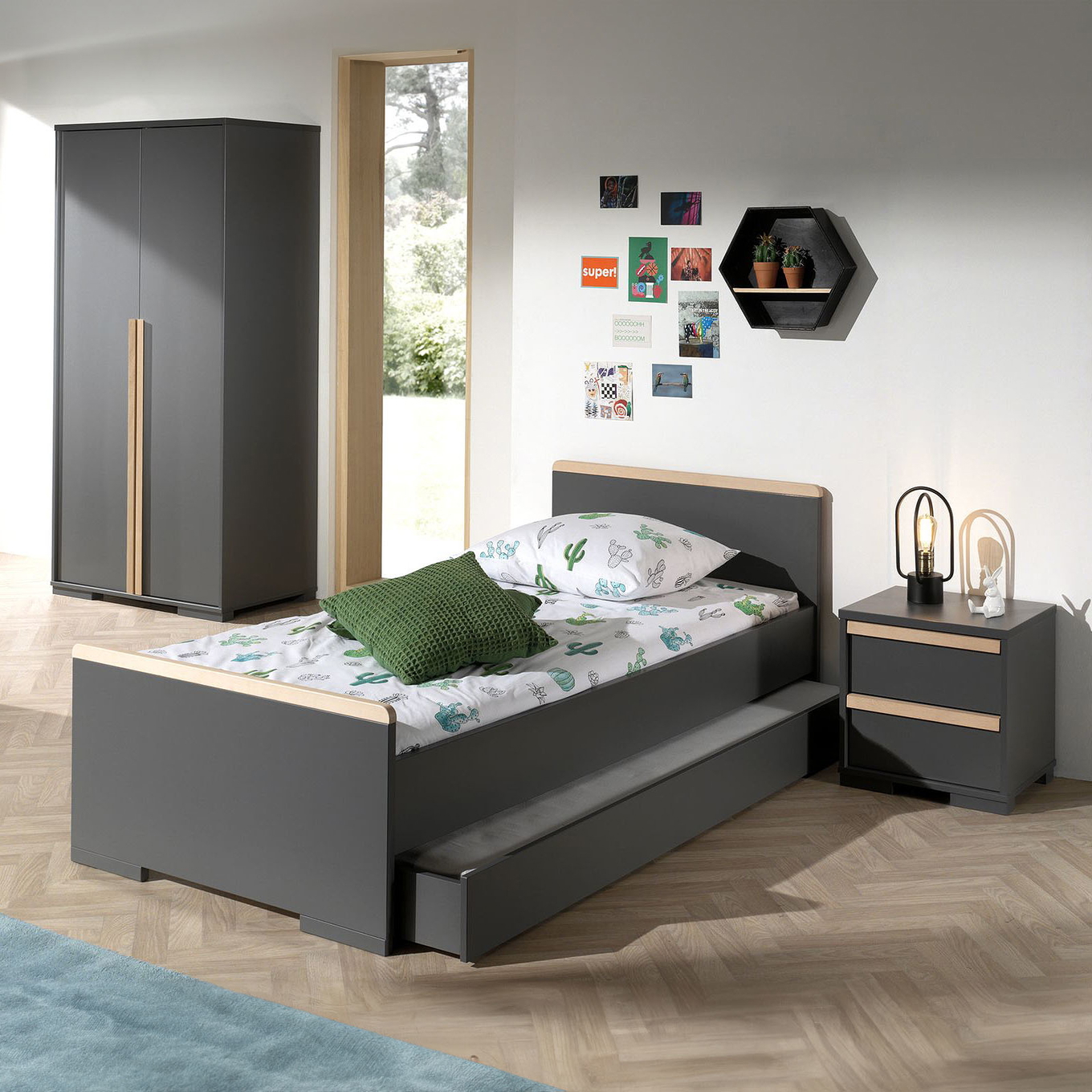 Kinderzimmer London 4-teilig Set Anthrazit, 2 #2