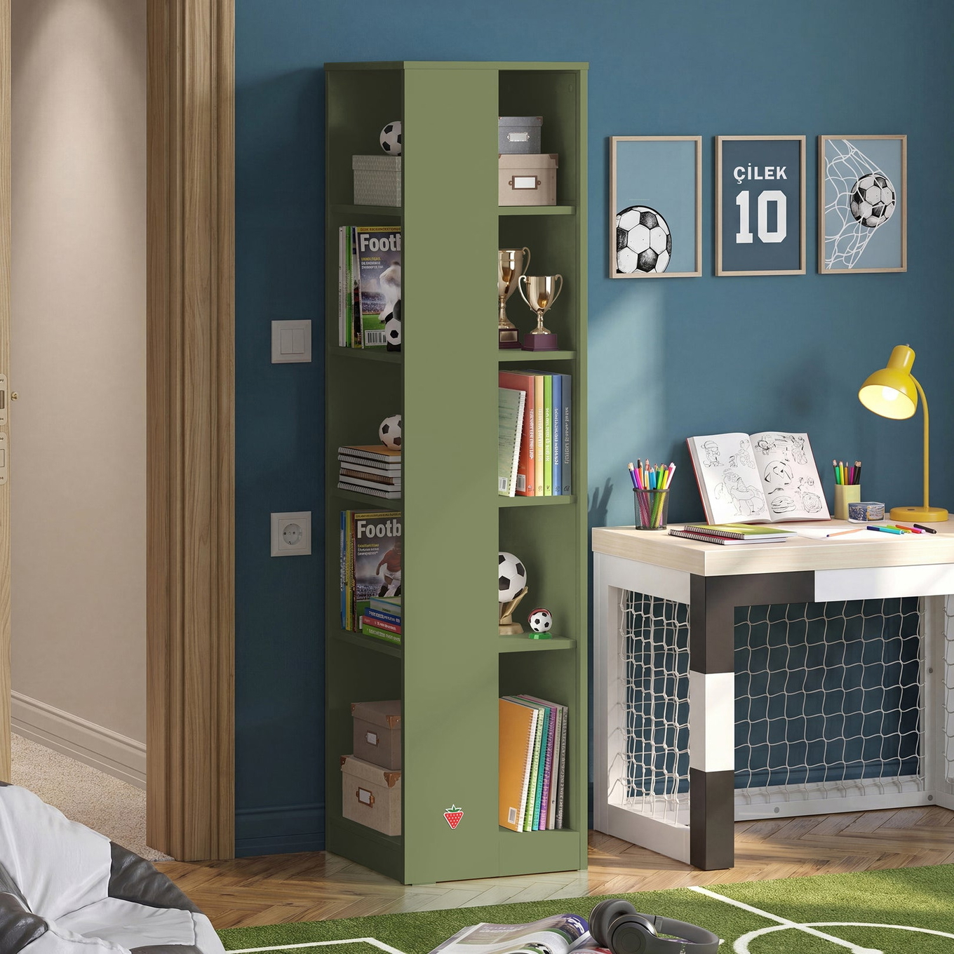 Bücherregal Corner Grün von Cilek