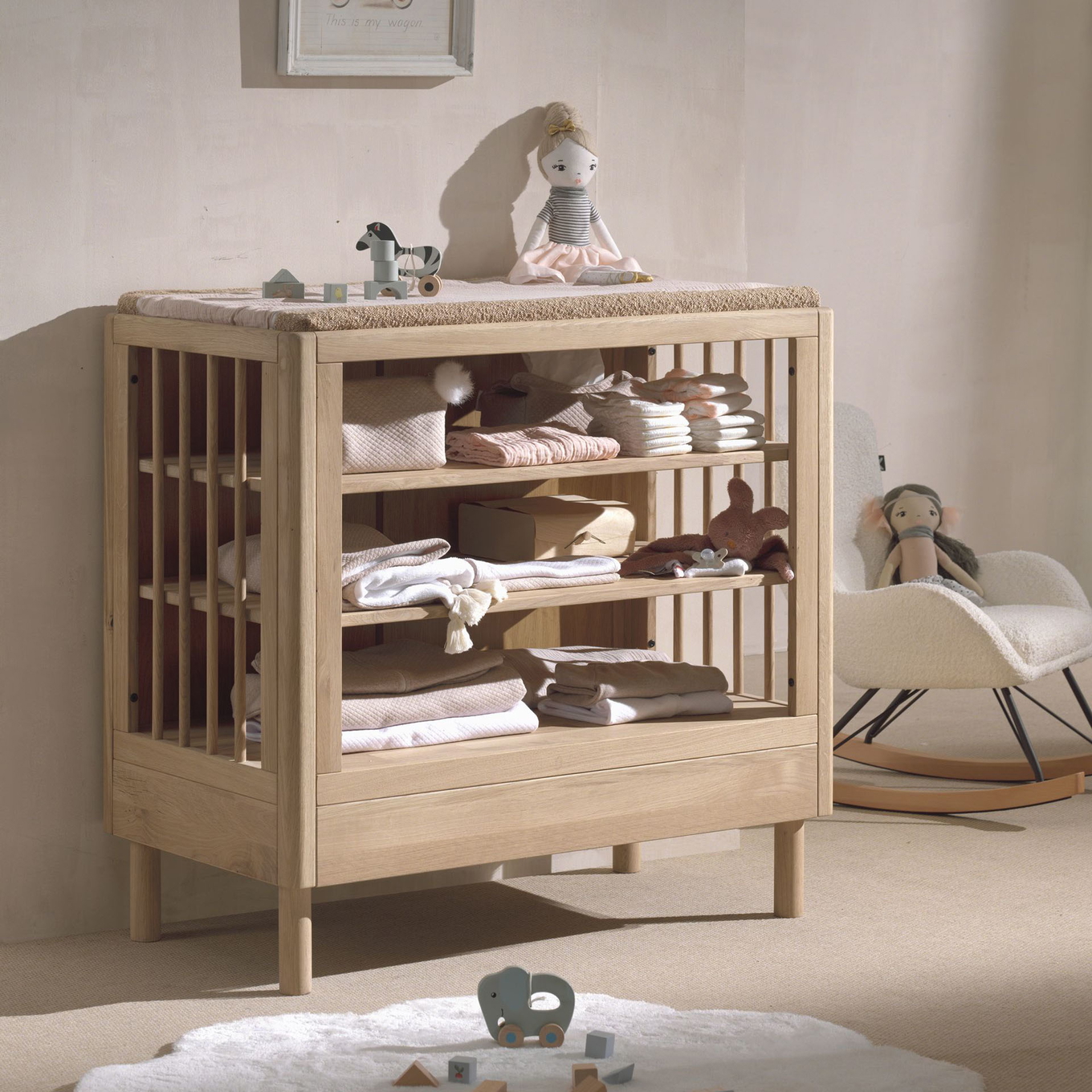 Babyzimmer Forrest Eiche 4-teilig Set B 7