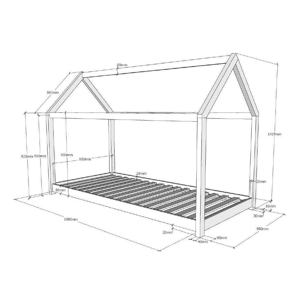 Hausbett Cabane Weiss 4