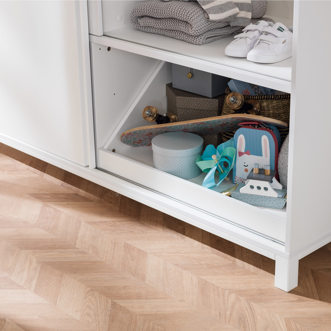 Kleiderschrank Olli mit Schiebetüren 2T2S Blau 4