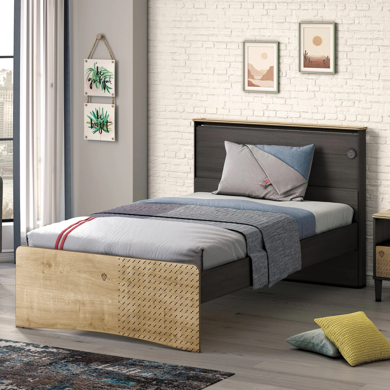 Bett Black mit Kopfteil Standard, 120 x 200 cm #2