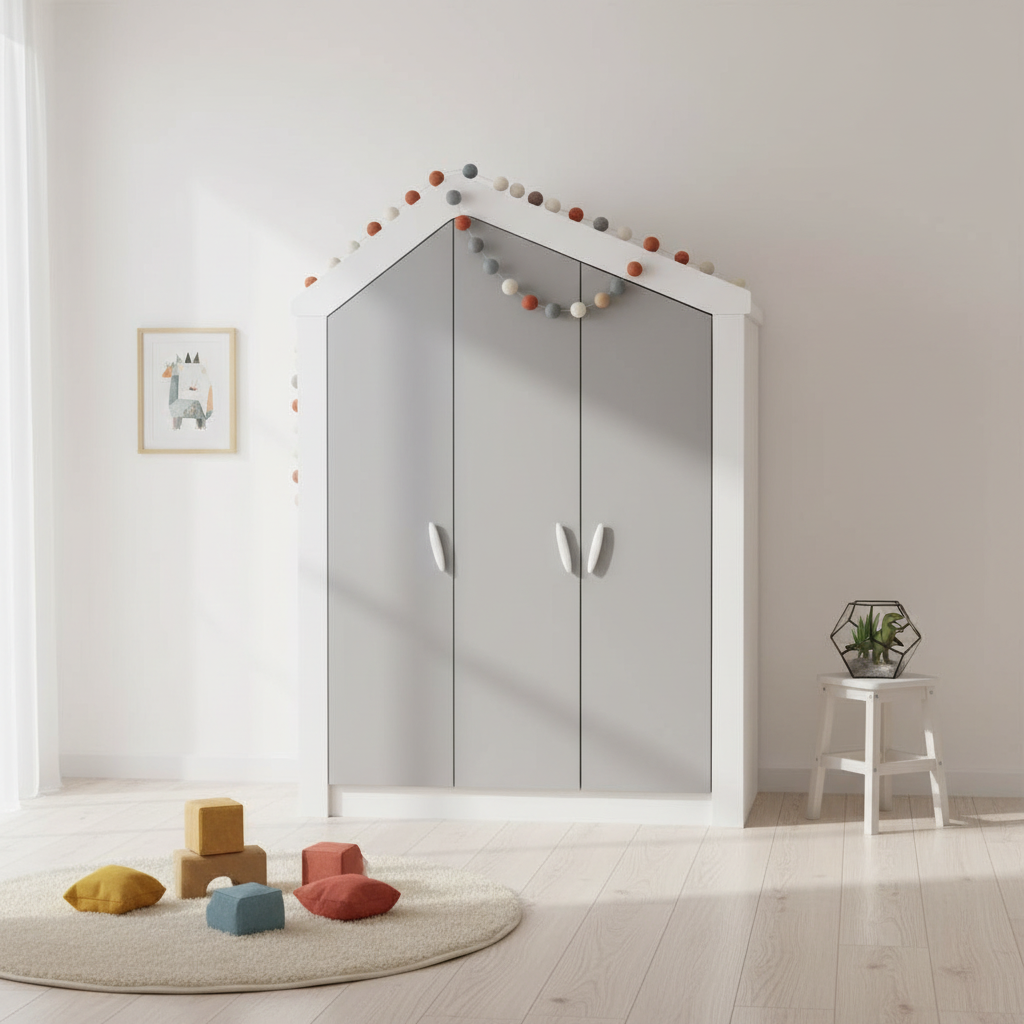 Kleiderschrank My House Weiss, 3-türig #2