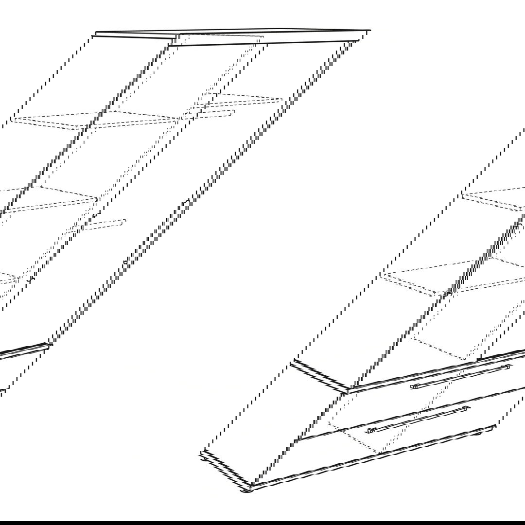 Kleiderschrank Fionn mit Schiebetüren Schmal Front 2x Eiche 3