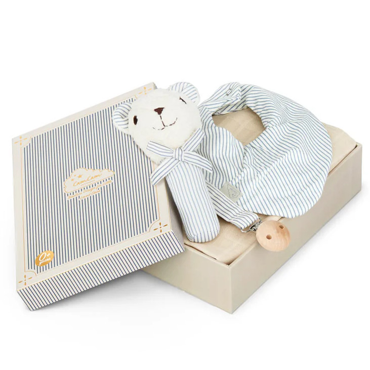 Geschenkbox Baby Essentials Classic Stripes Blue