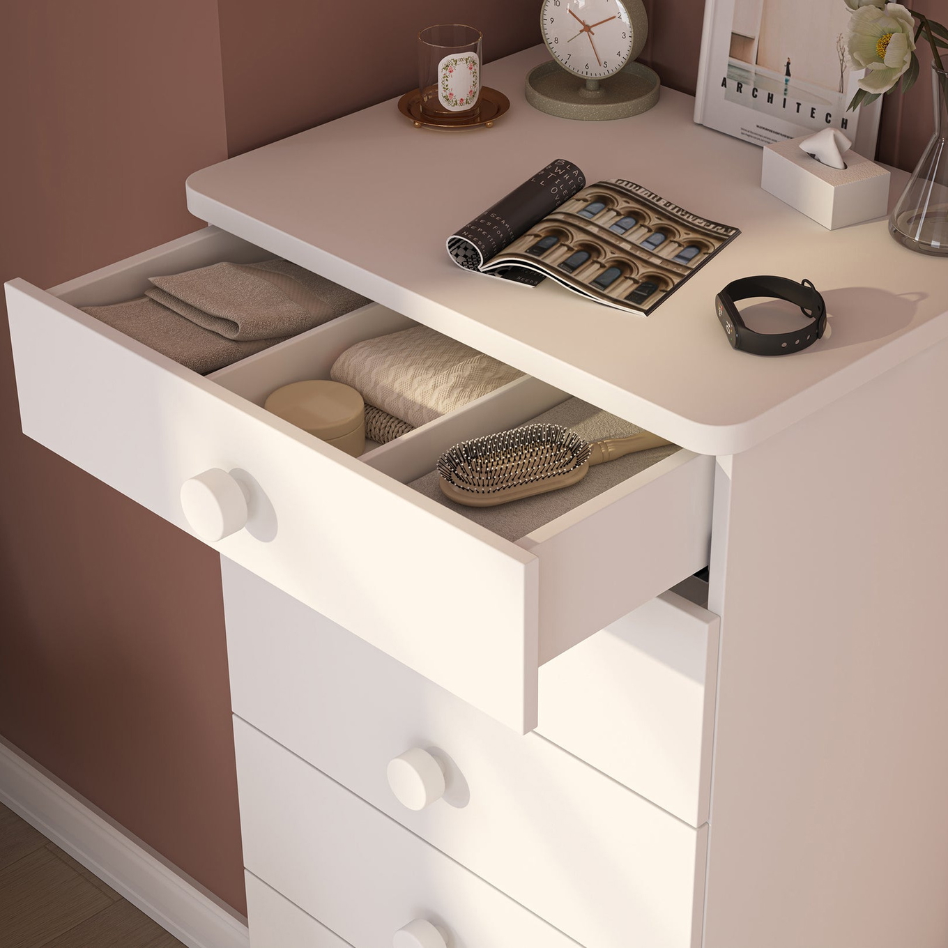 Hochkommode Varia White 3